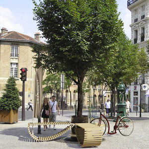contemporary public bench