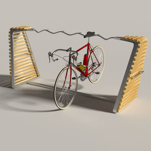 stainless steel bike rack / aluminum / wooden / commercial