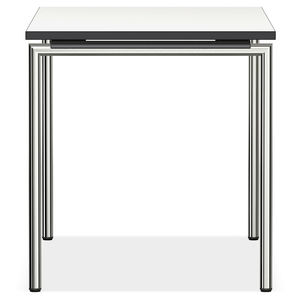 contemporary table / wooden / rectangular / round