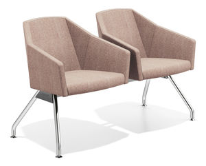 steel beam chairs / fabric / 3-seater / 2-person