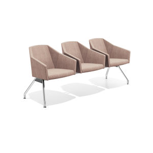steel beam chairs / fabric / 3-seater / 2-person
