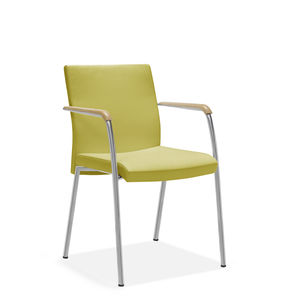 contemporary conference chair / with armrests / stackable / cantilever