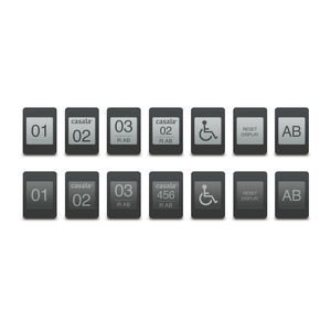 wall-mounted signage plate / plastic / indoor