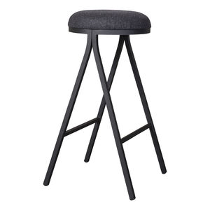 contemporary bar stool / fabric / powder-coated steel / for offices