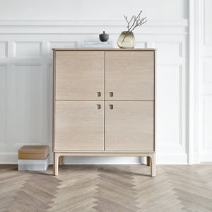 high sideboard / contemporary / oak / walnut