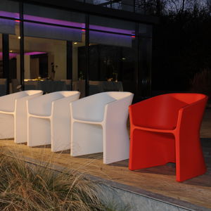 contemporary armchair / polymer / bridge / garden