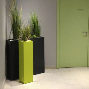 composite planter / square / rectangular / wheeled