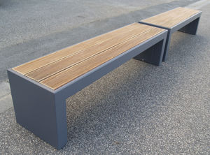 contemporary public bench