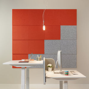 wall acoustic panel / polyester fiber / colored / decorative