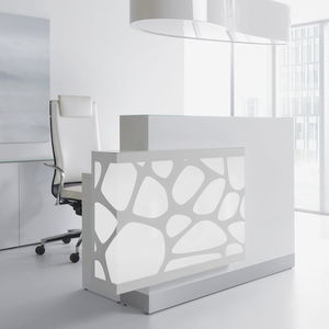 modular reception desk / laminate / glass / Plexiglas®