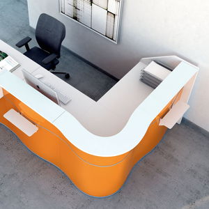 modular reception desk / semicircular / corner / laminate