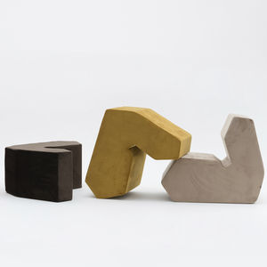 original design pouf / velvet / modular / for public buildings