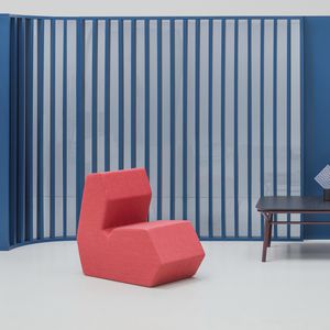 original design pouf / velvet / modular / for public buildings