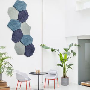 cover panel / fabric / for partition walls / acoustic