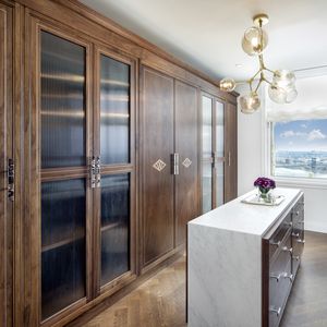 contemporary walk-in wardrobe