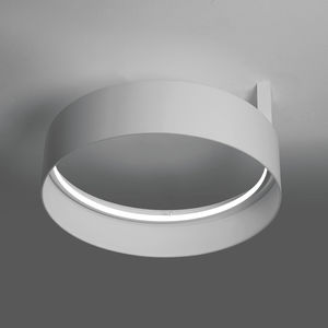contemporary ceiling light / round / aluminum / fabric