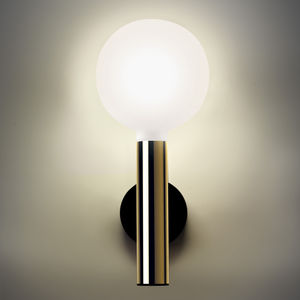 contemporary wall light / brass / glass / ceramic