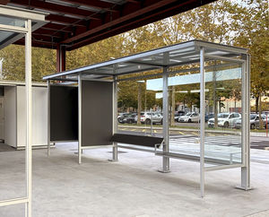 glass bus shelter