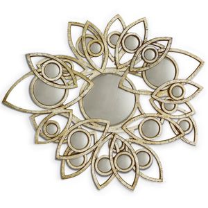 wall-mounted mirror / contemporary / golden