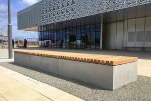 contemporary public bench