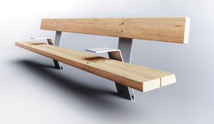 contemporary public bench