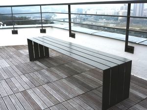 contemporary public bench
