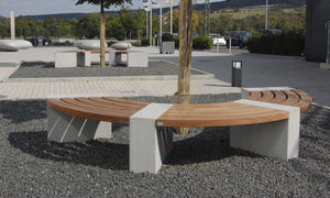 contemporary public bench