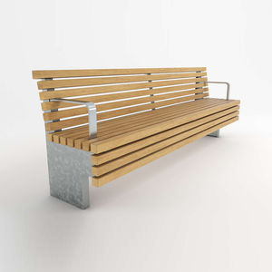 contemporary public bench