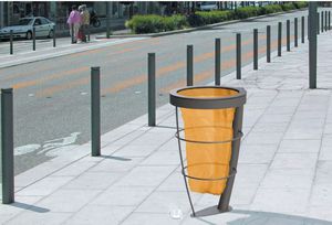 public trash bag holder