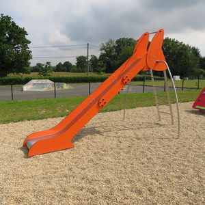 upright slide / for playgrounds / stainless steel