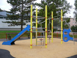 playground play structure / for public entity / EPDM / stainless steel