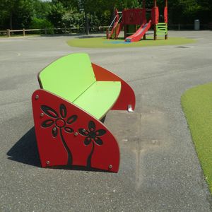 contemporary public bench