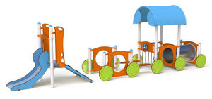 public entity play structure / HPL / stainless steel / steel