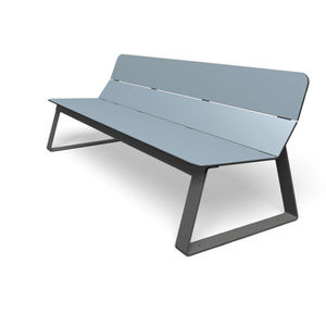 public bench / contemporary / metal / HPL