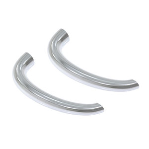 chromed metal grab bar