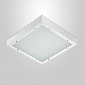 surface mounted light fixture / LED / square / tempered glass facing
