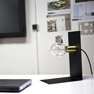 table lamp / contemporary / painted metal / black