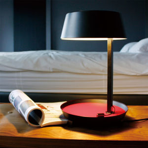 table lamp / contemporary / steel / wooden