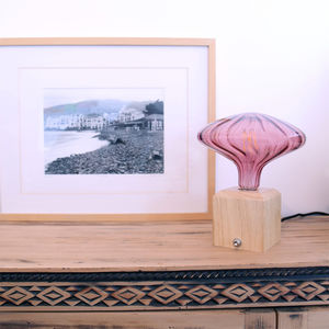 table lamp / contemporary / oak / LED