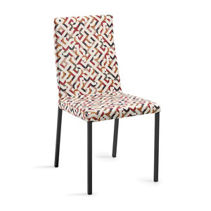 contemporary chair / upholstered / fabric / multi-color