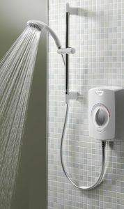 wall-mounted shower set / contemporary / thermostatic / with adjustable shower head