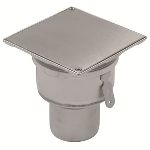 stainless steel floor drain / patio / grated / square