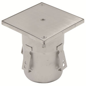 stainless steel floor drain / patio / grated / square