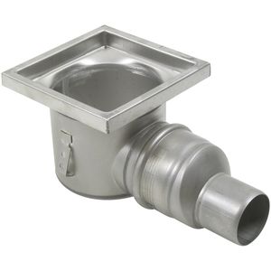 stainless steel floor drain / for industrial applications / square