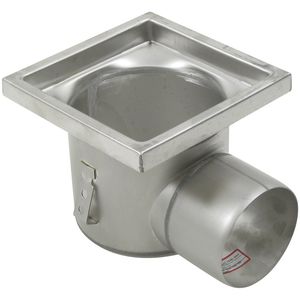 stainless steel floor drain / for industrial applications / square