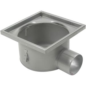 stainless steel floor drain / for industrial applications / square