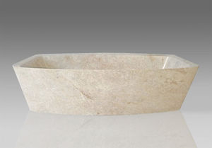 freestanding bathtub / marble / natural stone