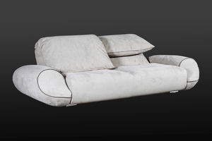 contemporary sofa / leather / 2-person / with reclining back