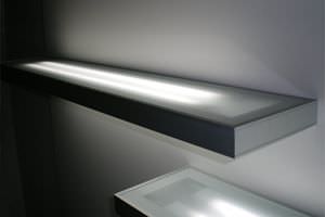 wall-mounted shelf / contemporary / plastic / illuminated