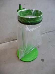 public trash bag holder
